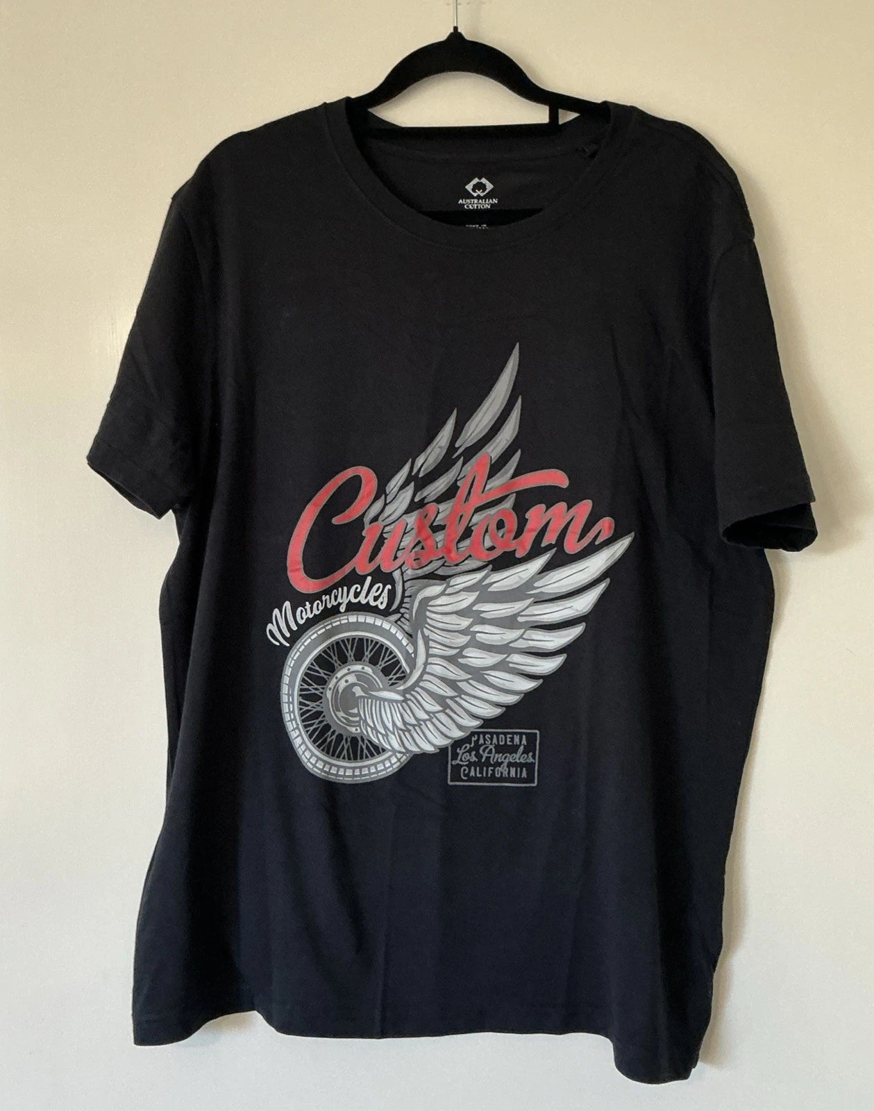 Custom Motorcycles Pasadena Los Angeles California Graphic Design  Black Tee /L