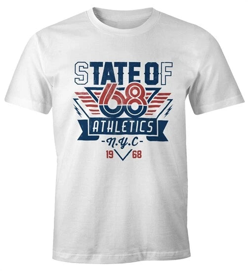 Men's Athletic College Sport Look Design Slim Fit Neverless® T-Shirt