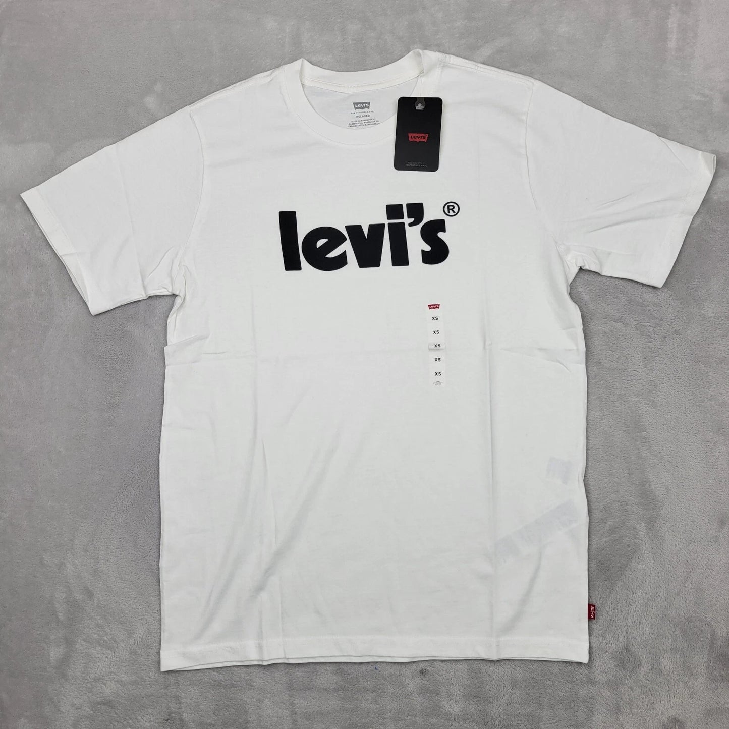 Levis Shirt Men XS Crewneck Basic Cotton Minimalist Red Tab Adult Extra Small