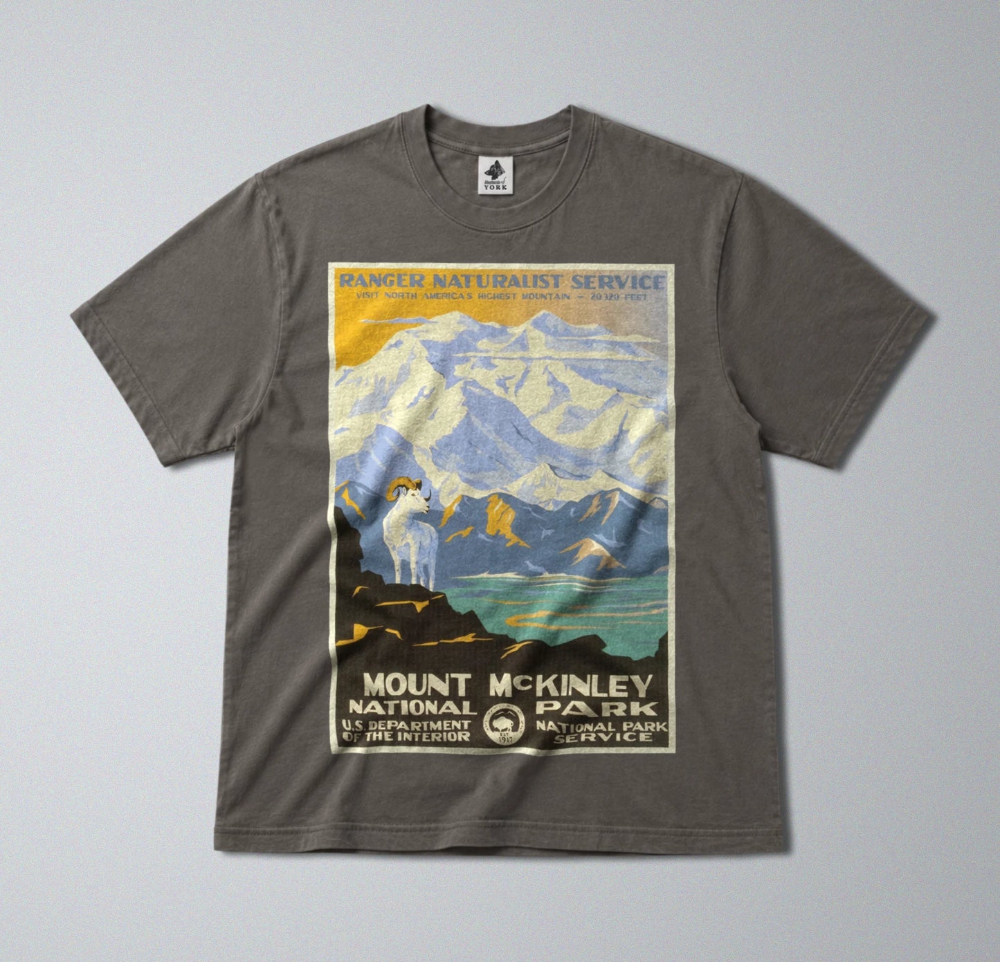 100% Cotton Tee - Regular Fit - Unisex - Denali National Park - Mt McKinley
