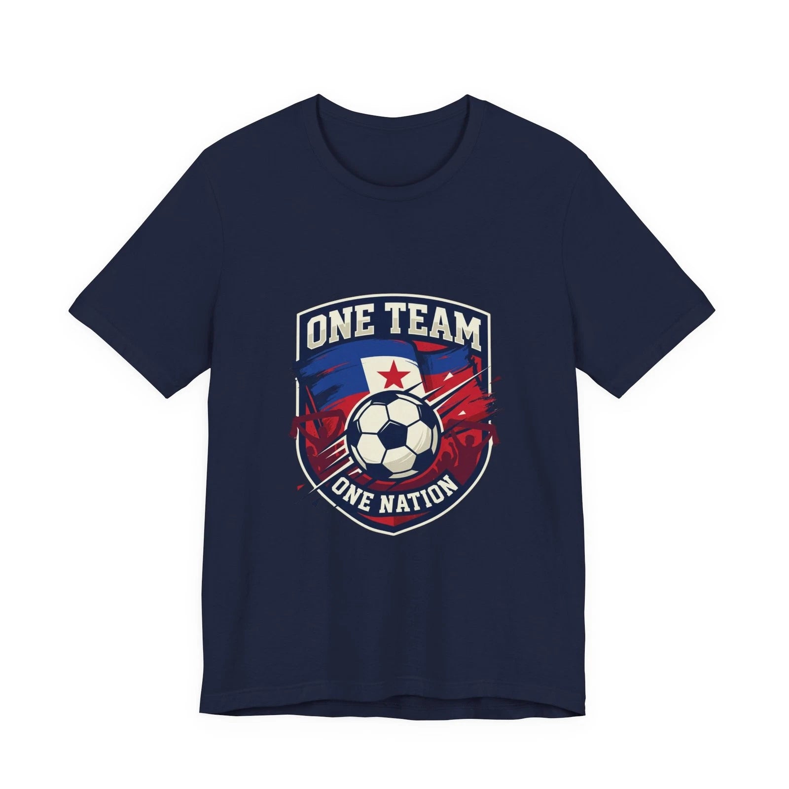 One Team One Nation Soccer Crest T-Shirt | Soccer Fan Tee