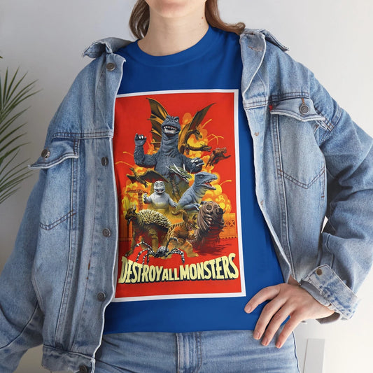 Destroy All Monsters (1968) T-Shirt Godzilla Toho Japan Kaiju Monster 60s