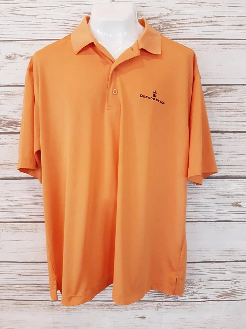 Monterrey Club Mens Polo Shirt Size XL Orange Dorado Beach Embroidered Golf