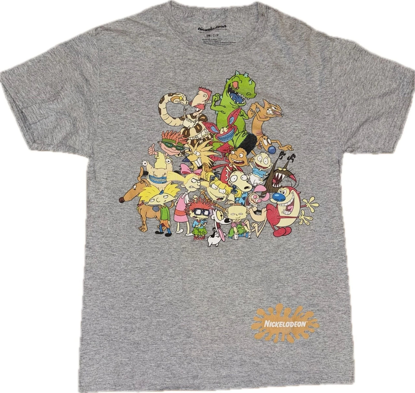 Mad Engine Nickelodeon 90s Cartoon Characters Graphic T-Shirt Size Small