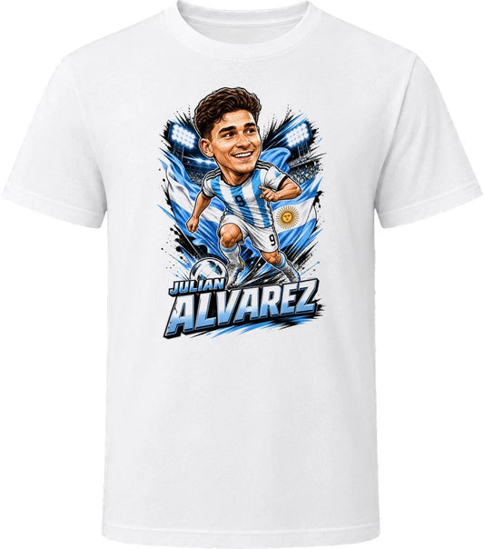 Julian Alvarez, Argentina Caricature Soccer 2026 T Shirt