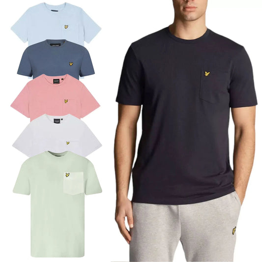 Lyle & Scott Mens Short Sleeve T Shirts Pocket Regular Fit Summer Cotton Tee NEW