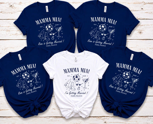 Custom Personalised Hen Party T shirts Team Bride Bride Tribe Disco Mamma Mia