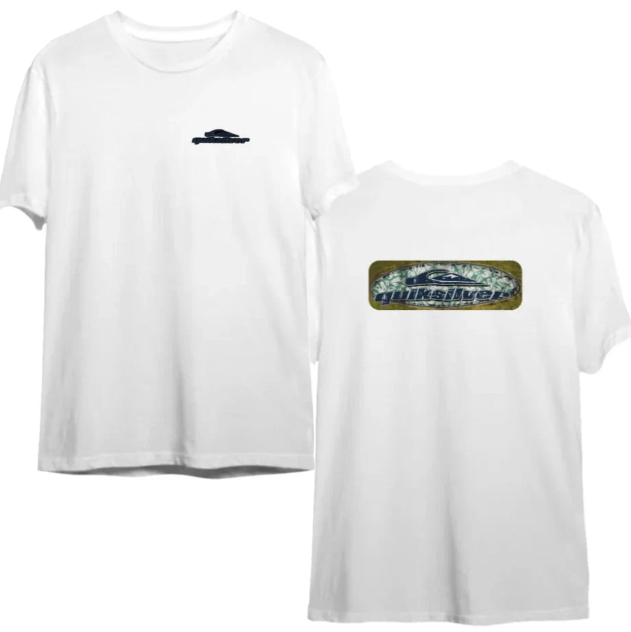 Rare 90s Quiksilver Surf T-Shirt – Hawaii USA Graphic, 2 Sided Billabong & OP