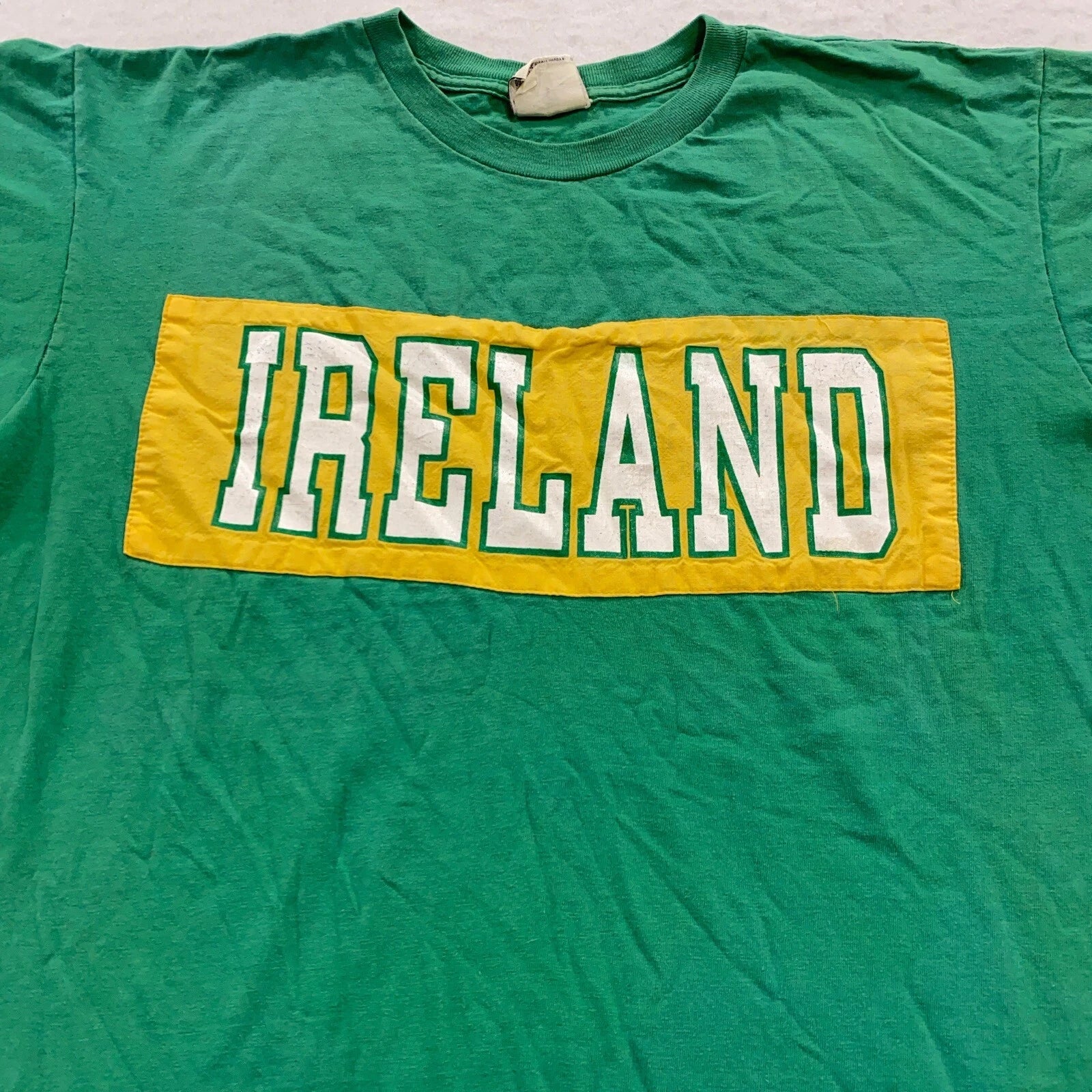 vintage 90s IRELAND WORLD CUP SPORTS T-Shirt LARGE soft soccer