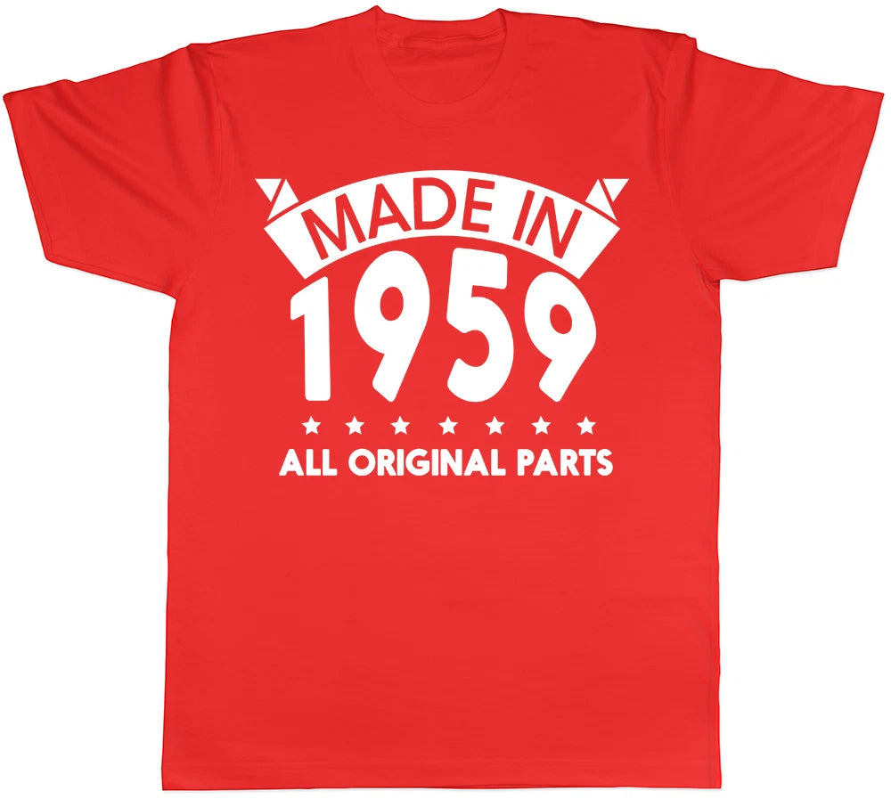 Made in 1959 All Original Parts Birthday Mens Short Sleeve T-Shirt