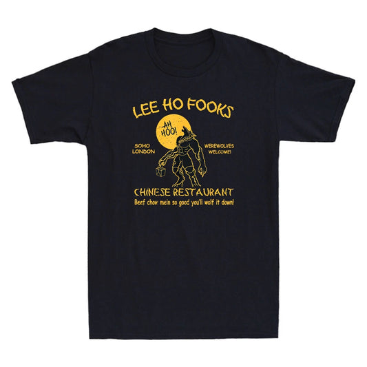 Lee Ho Fooks Chinese Restaurant Horror Wolf Vintage Short Sleeve Men's T-Shirt