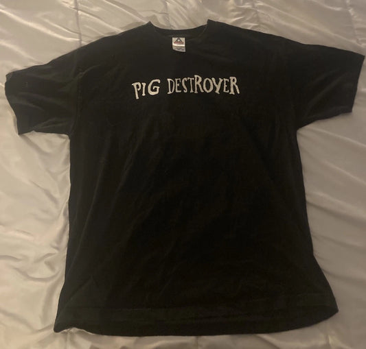 Vintage Alstyle Pig Destroyer logo Band Graphic Tee Black Preshrunk XL grindcore