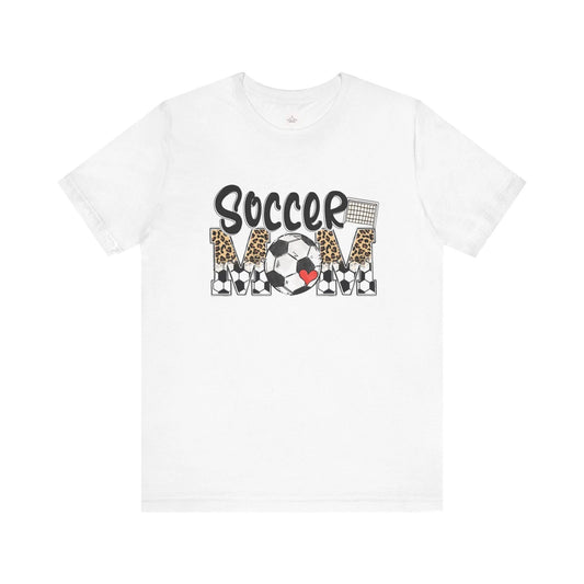 Soccer Mom Tee | Soccer ball, leopard print MOM design