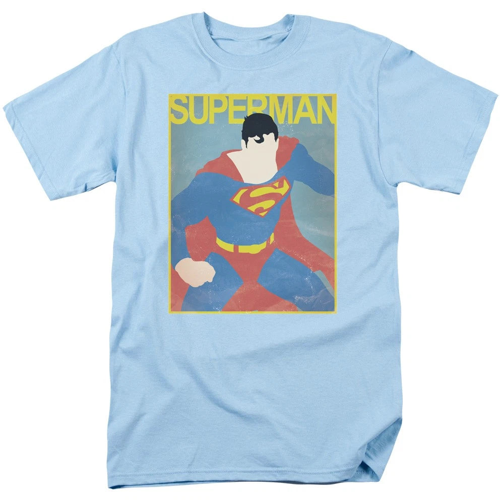 DC Comics - Superman - Simple Poster - Adult Unisex Short Sleeve T-Shirt - Blue