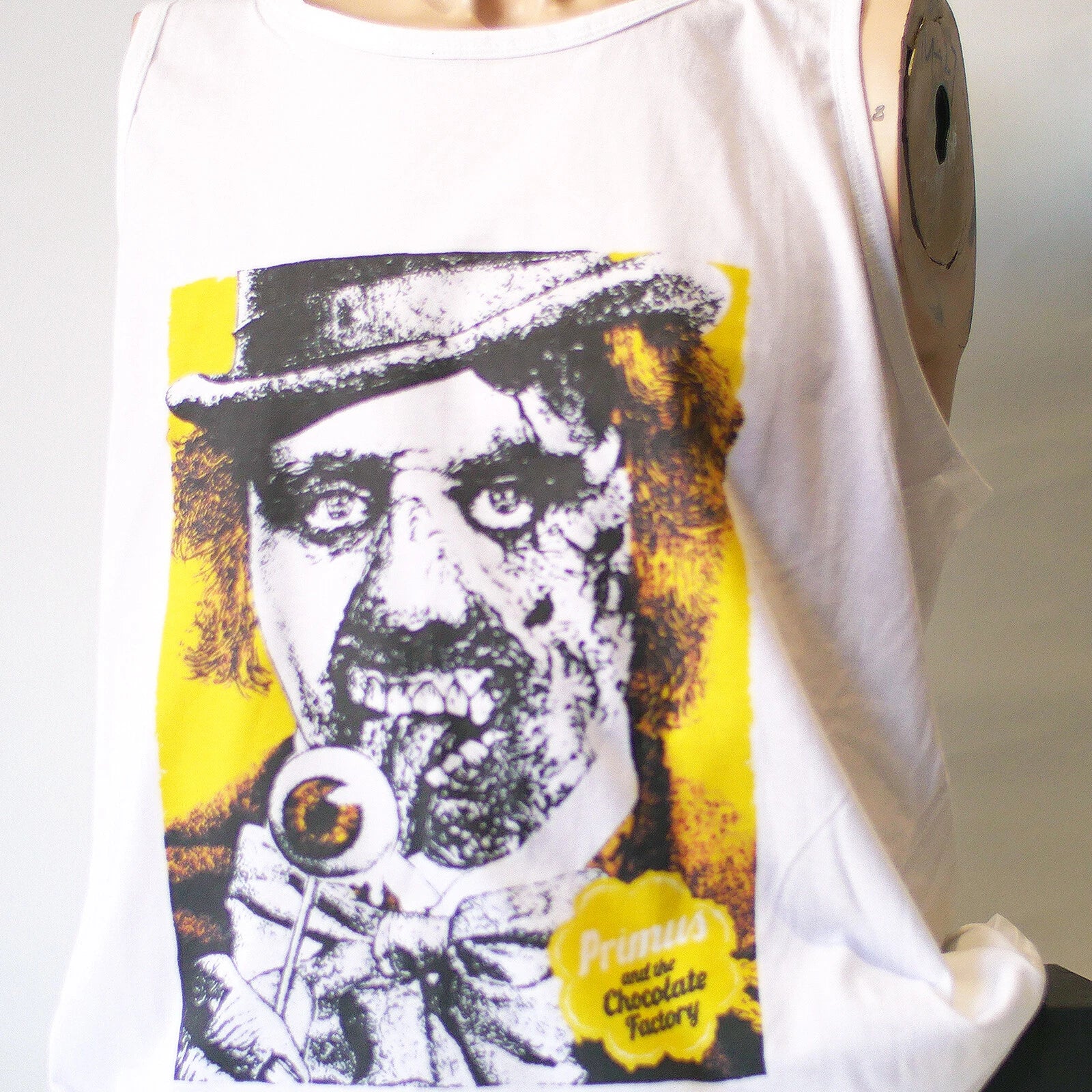 Primus Metal Punk Rock T-shirt Sleeveless Vest Top White Unisex S-2XL