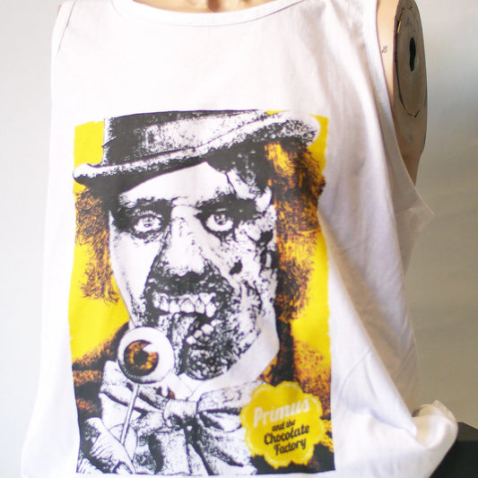 Primus Metal Punk Rock T-shirt Sleeveless Vest Top White Unisex S-2XL