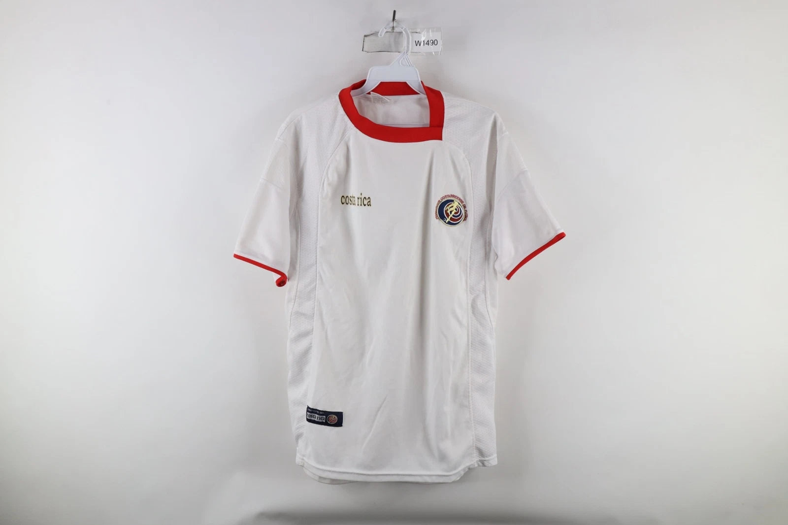 Vintage Y2K 2006 Mens Medium Spell Out Costa Rica Soccer Futbol Jersey White
