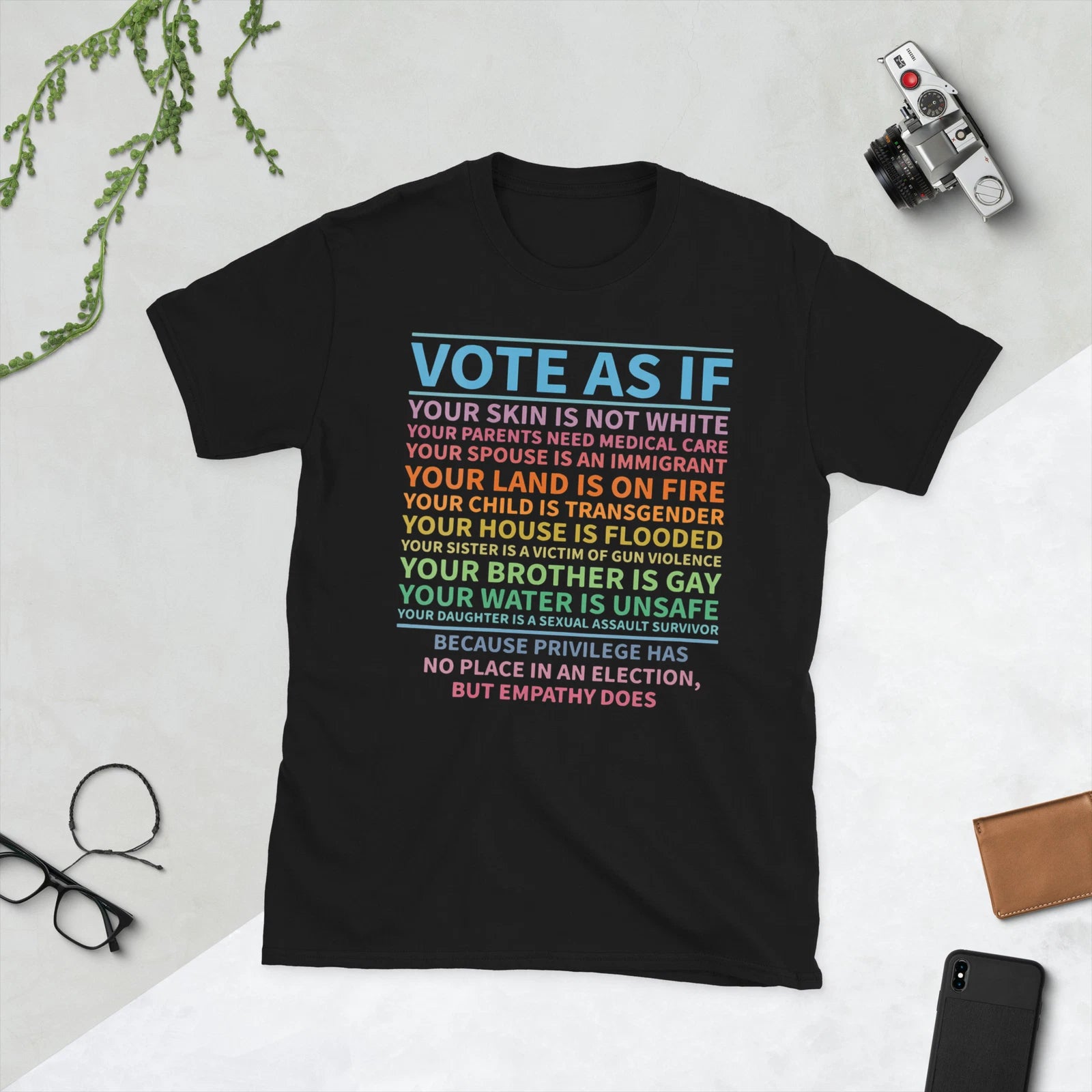 Women Vote As If Your Skin Is Not White, Vote Gift T-Shirt V-Neck T-Shirt
