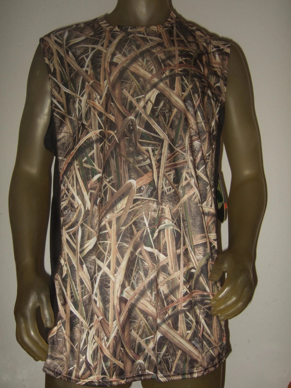 Men's S-Med Mossy Oak Camo Camouflage Hunting Sleeveless Muscle Tank Top Shirt