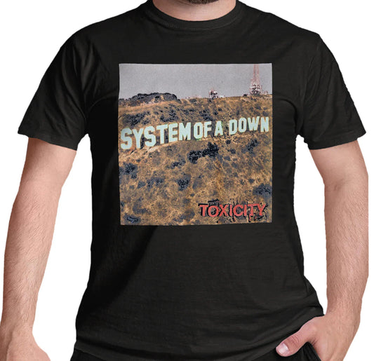 Official System of  a Down T Shirt Toxicity Rock Band Serj Tankian Black New