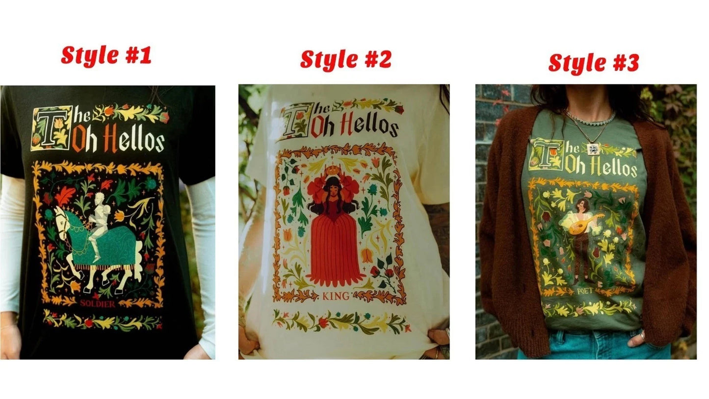 THE OH HELLOS NEW MERCH 2025, REPRINT TSHIRT