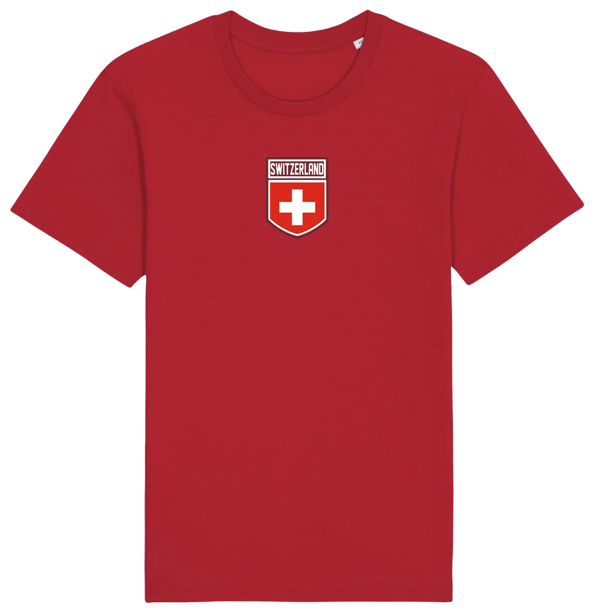 Switzerland Flag Badge T-Shirt 2026, Adults Kids Baby, Football Euro Shipping