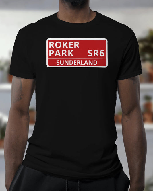 Roker Park SR6 T Shirt | Sunderland Black Cats Tyne Wear Seaburn Wearside