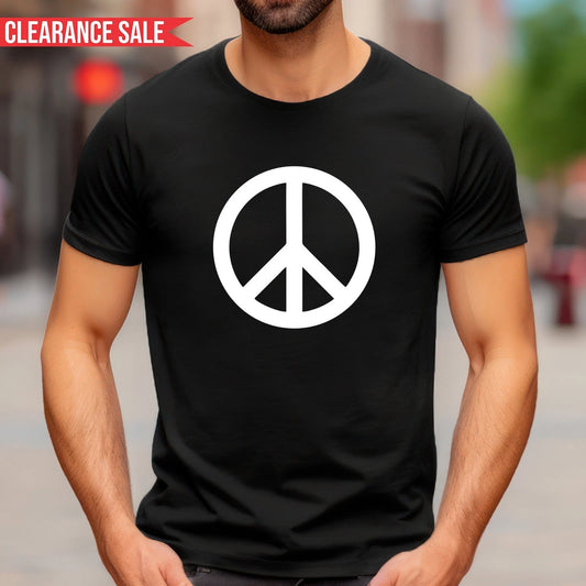 Retro Peace Sign Men's T-Shirt CND Logo Printed Hippy Vintage Short Sleeve T Top