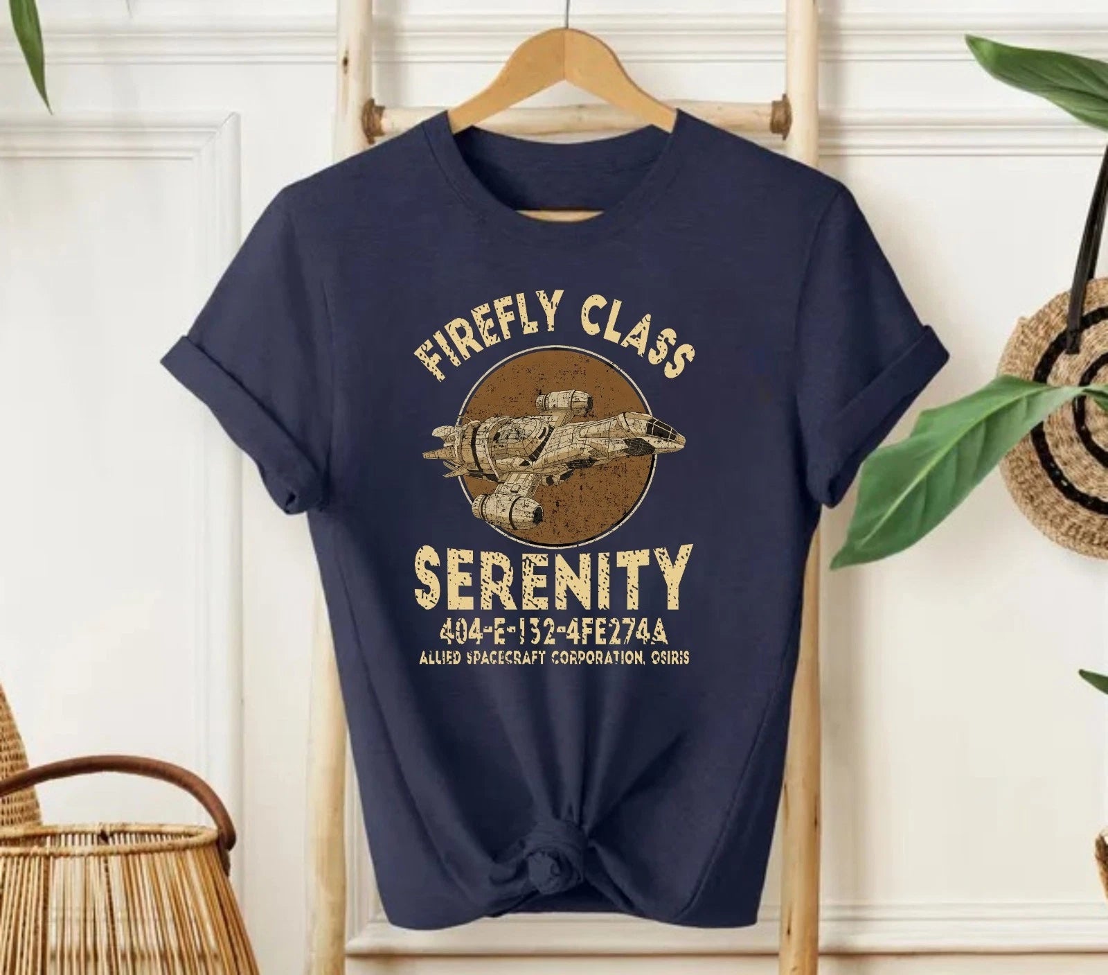 Vintage Star Wars Firefly Class Serenity T-Shirt - Sci‑Fi Spaceship Lover Top