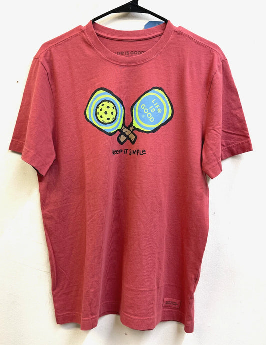 Life is Good Pickleball Keep it Simple T Shirt Size Small New With Tags