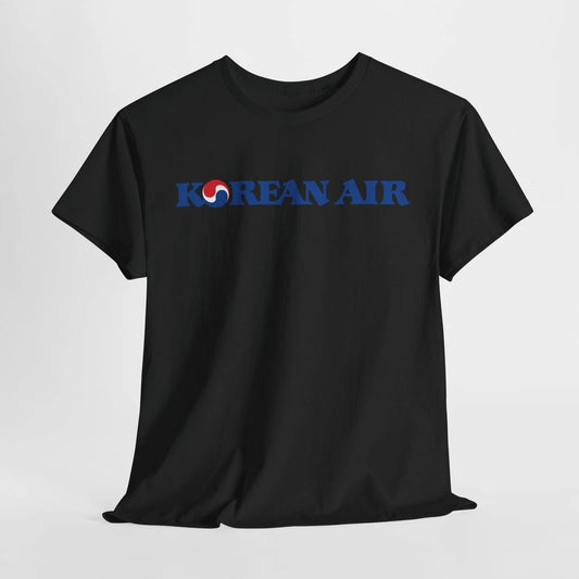 Korean Air Airlines Logo T-Shirt  Vintage Aviation Retro Airline Tee S-5XL