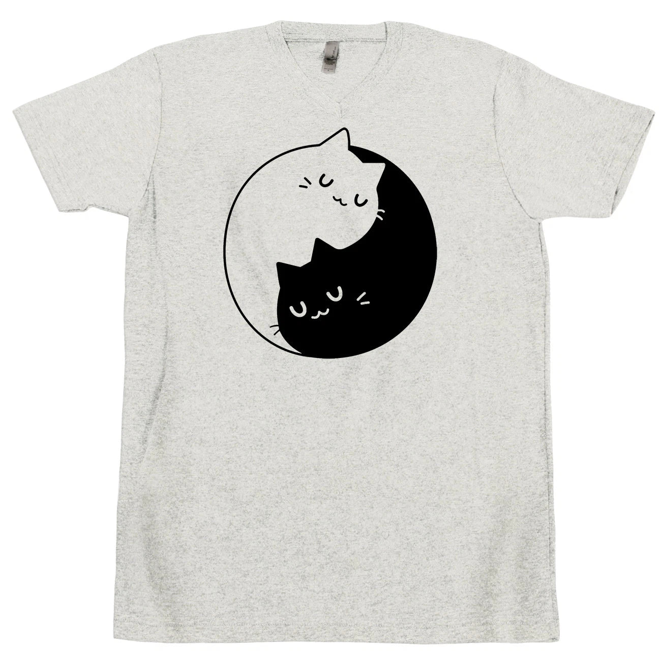 Yin Yang Cat T Shirt Mother Of Cats Animal Lover Kitten Feline Purr Toy Meow Tee