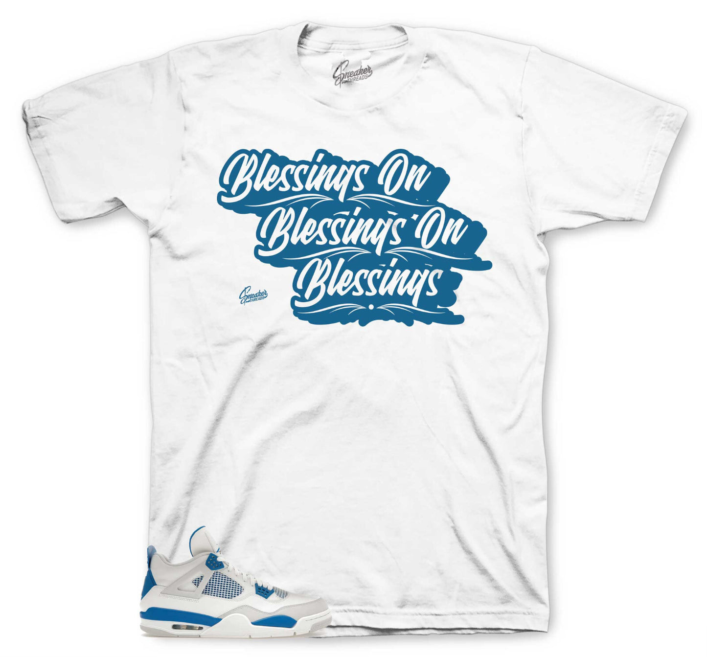 Shirts To Match Jordan 4 Industrial Blue - Blessings Sneaker Tees