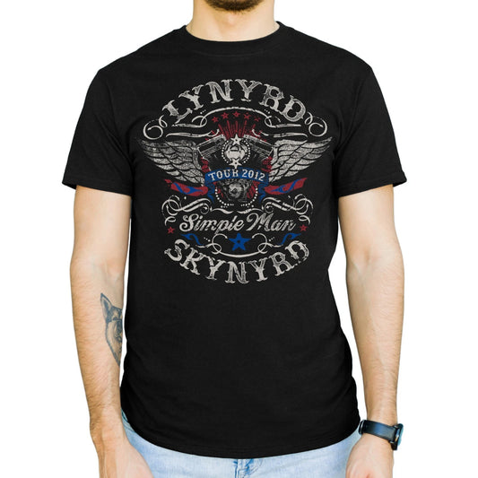 Lynyrd Skynyrd Simple Man Tour 12 Classic Rock Retro Band Official Men's T-Shirt