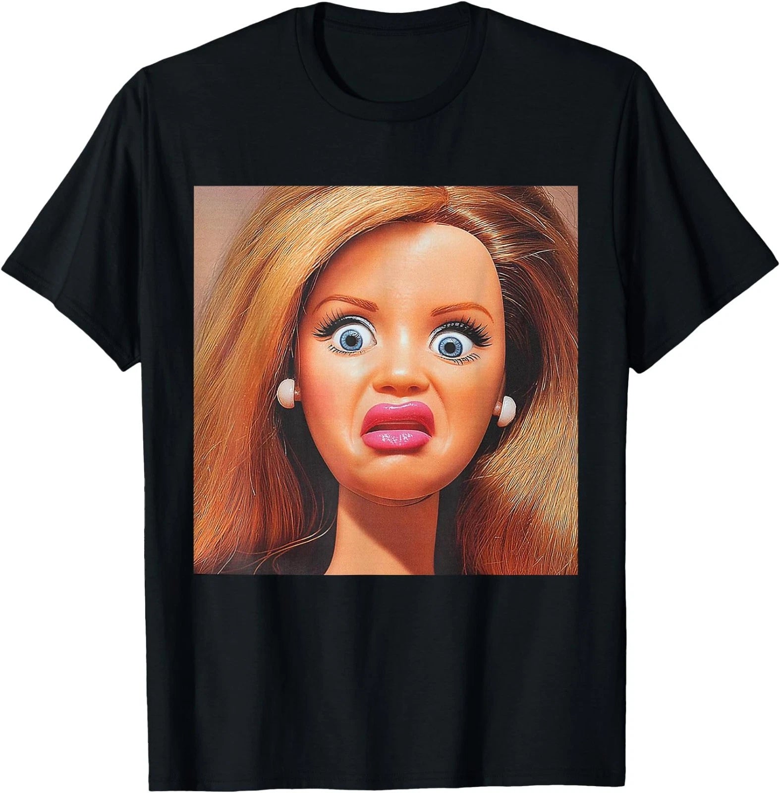 Funny Disgusting Doll face Meme Hilarious Sarcastic Gift Y2K T-Shirt