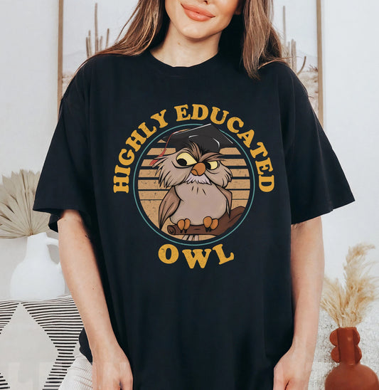 Retro Archimedes Highly Educated Owl Shirt Unisex Adult Kid Shirt 592041