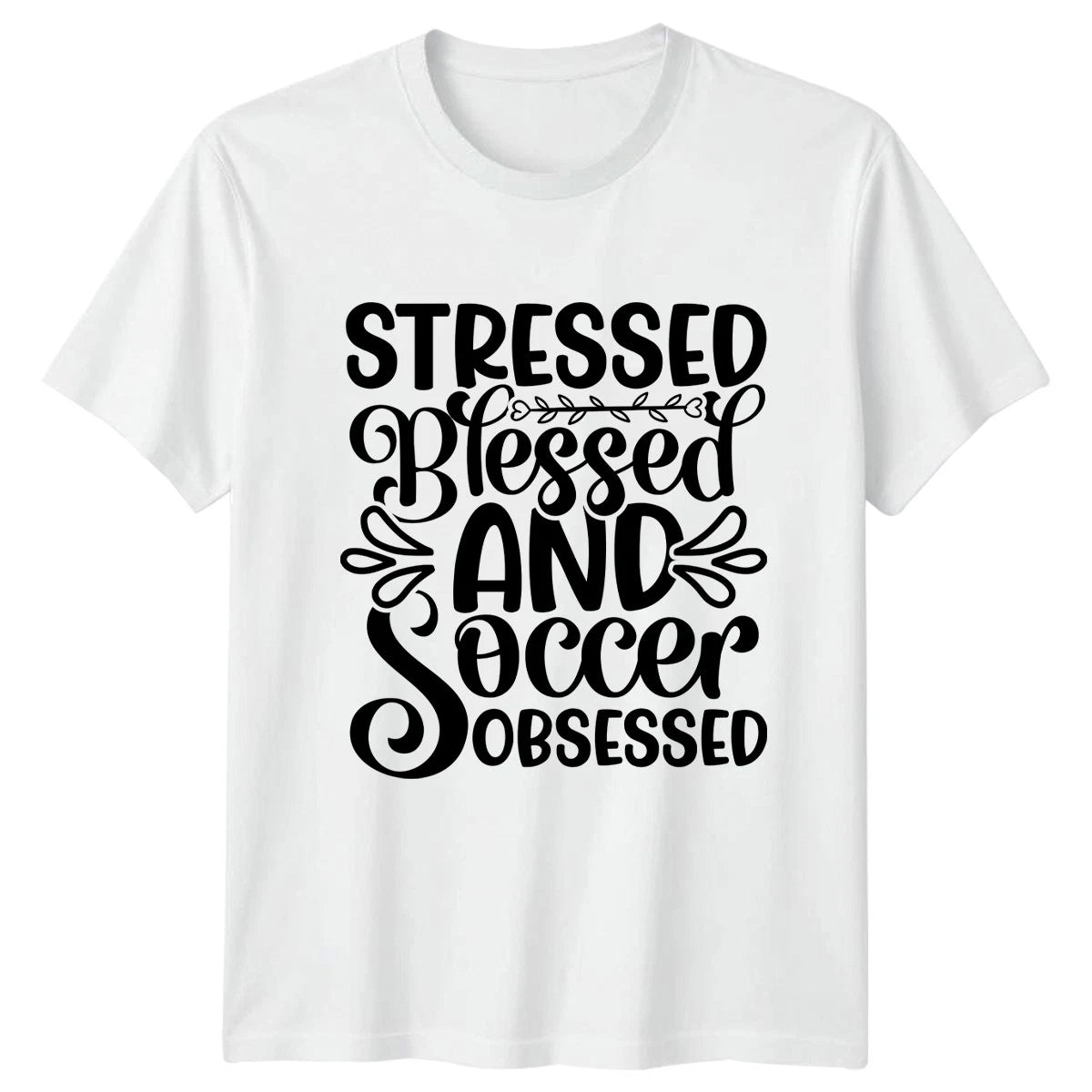 Stressed Blessed And Soccer Obsessed Mens T-Shirt Soccer Sports Fathers Day