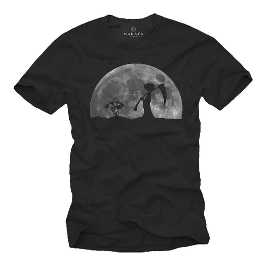GOTHIC ROCK MUSIC MENS T SHIRT WITH DEATH MOON - SHORT SLEEVE  REAPER EMO TEE