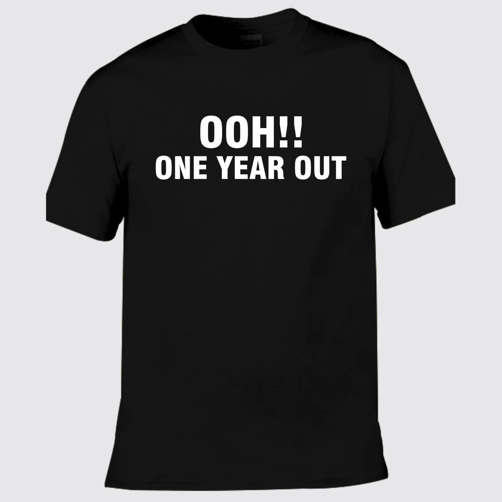 One Year Out Printed T Shirt Unisex Adult's Funny Party Popmaster Quiz Xmas Top