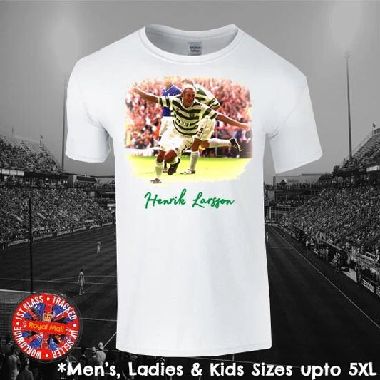 Henrik Larsson Football Cult Heroes Fan T-shirt Memorabilia Gift