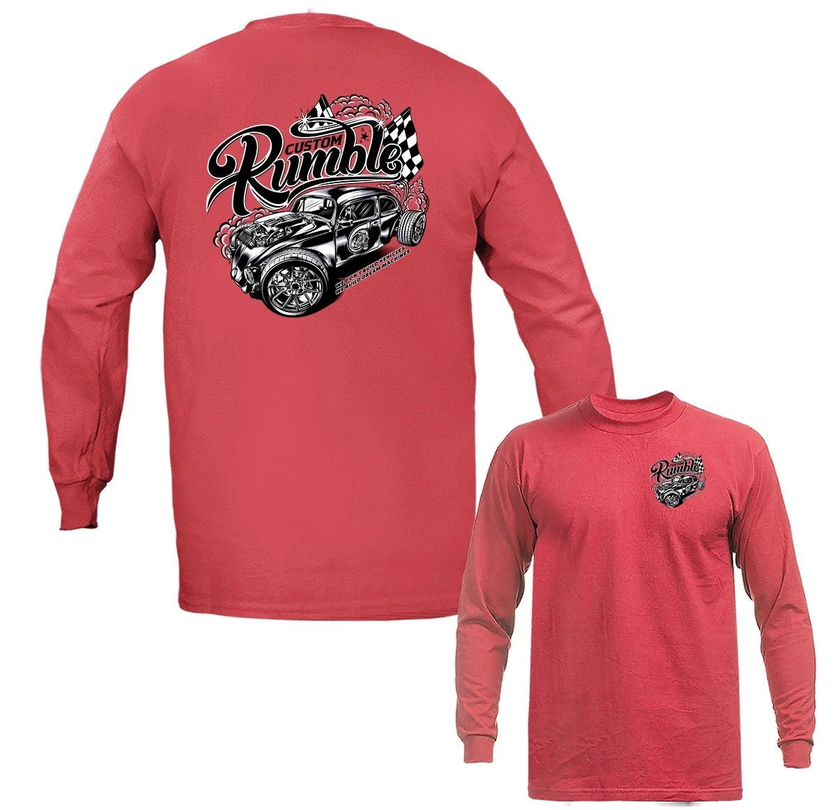 Custom Rumble Hot Rod Classic Vintage Custom Vehicle Car Long Sleeve T-Shirt