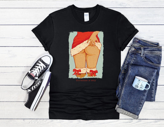 Christmas Is Sexy Fun Men Women Jute Bag Unisex Hoodie Baseball T Shirt Top 3511