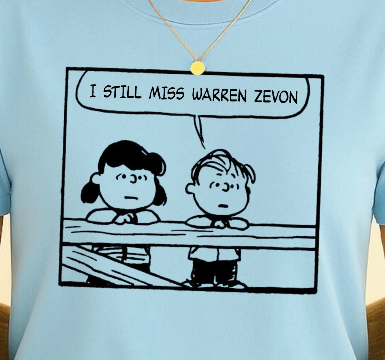 I Still Miss Warren Zevon T-Shirt, Peanuts Style Shirt, Classic Rock Tee