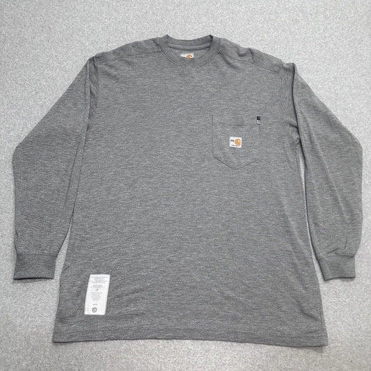 Carhartt Fr Long Sleeve Gray Tee Shirt #297-31 (PICK YOU SIZE) B Cintas