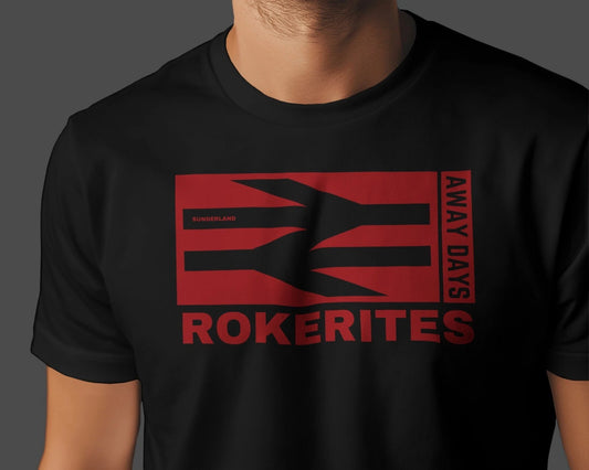 ROKERITES Away Days T-Shirt | Sunderland Black Cats Tyne Wear Seaburn Seaburn