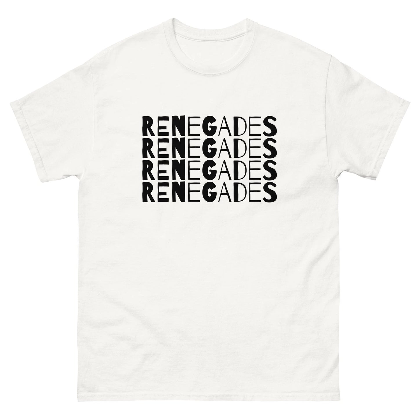 Renegades Bad Ass Sci Fi Superhero Unisex classic cotton white tee shirt t-shirt