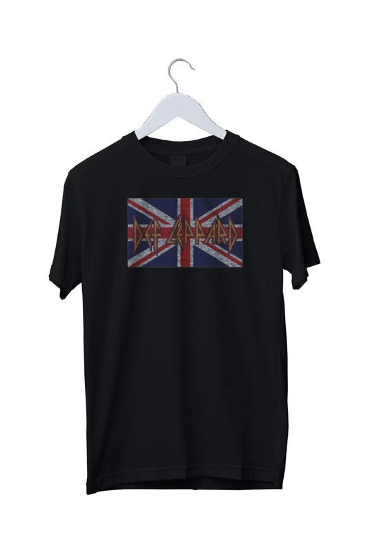 Def Leppard Logo British Flag Union Jack Unisex T-Shirt Mens S M L XL 2 3 4 XL