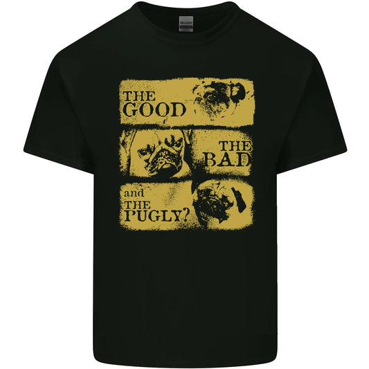 The Good the Bad the Pugly Funny Pug Mens Cotton T-Shirt Tee Top