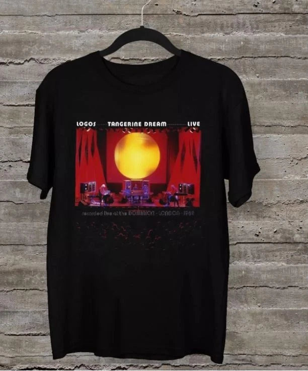 NEW Tangerine Dream – Logos Live Black All Size Unisex Shirt