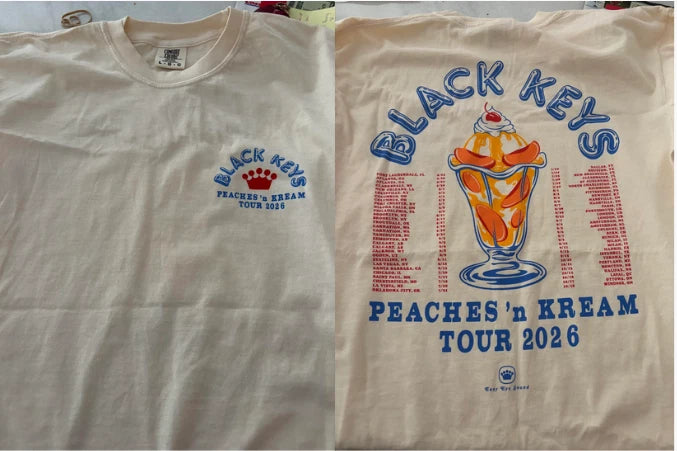 The Black Keys Shirt Peaches n Kream Tour Dates 2026 Reprint
